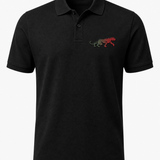 Black Polo Shirt – Embroidered Panther Logo