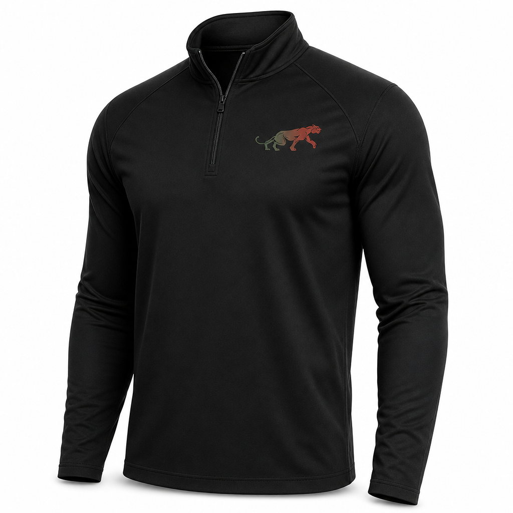 Panther Quarter-Zip Pullover - Black