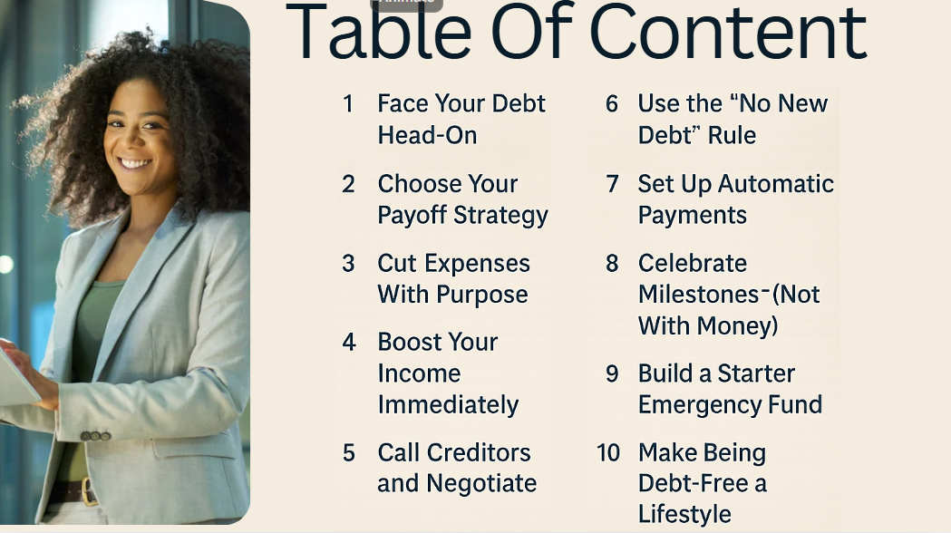 Dr Boyce Cheat Sheet - The Get Out of Debt Fast Blueprint
