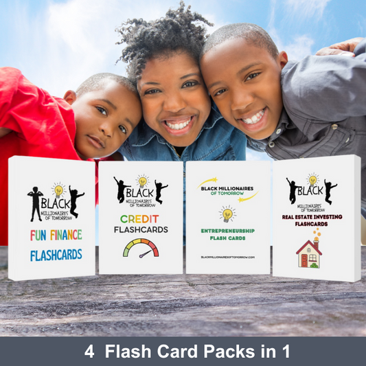 Black Millionaires of Tomorrow - Ultimate Flash Card Bundle - 4 Pack!