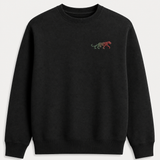 Black Crewneck Pullover – Embroidered Panther Logo