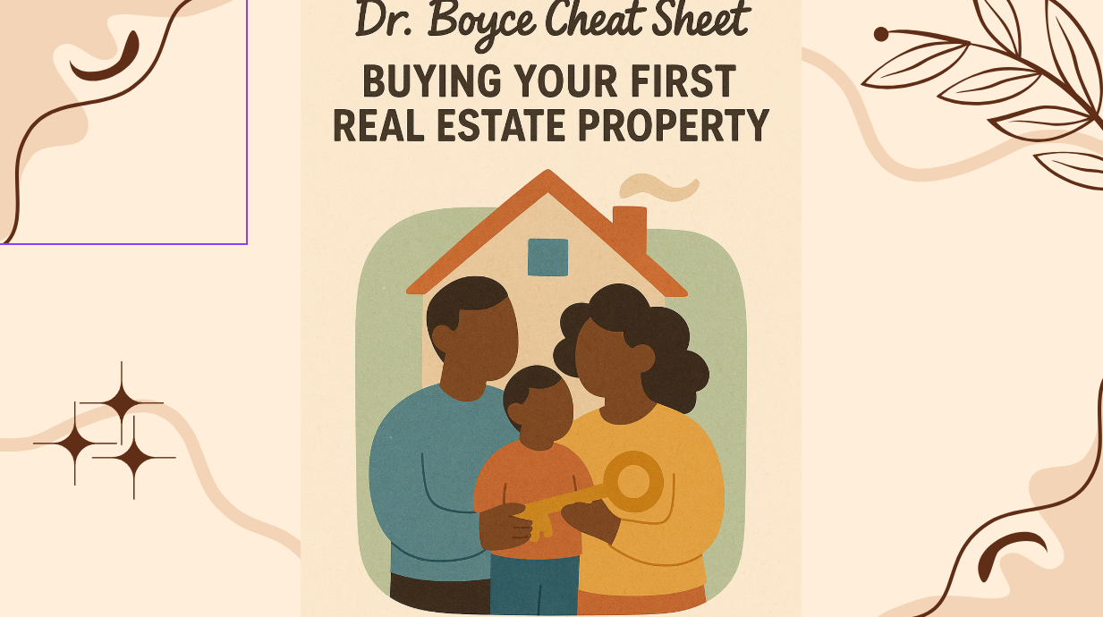 Dr. Boyce Cheat Sheet: Buying Your First Real Estate Property