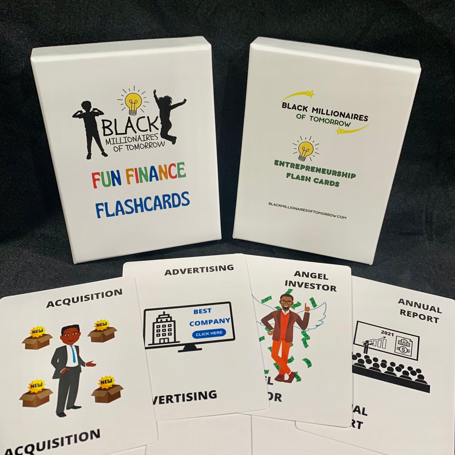 The Dr Boyce Watkins Fun Finance and Entrepreneurship Flash Cards for Children Bundle